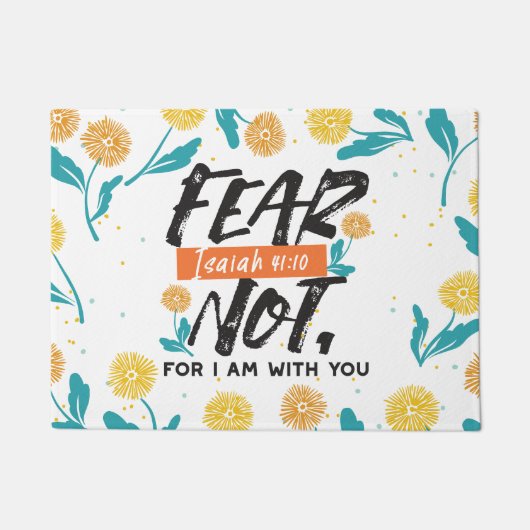 イザヤ語ではない恐怖の聖句の感動的デザイン ドアマット (正面)