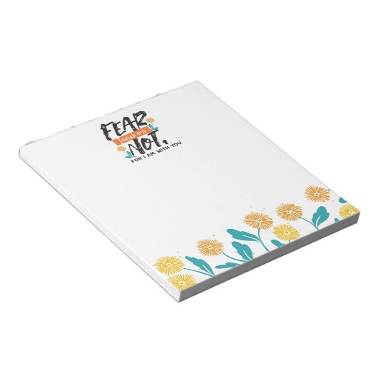 イザヤ語ではない恐怖の聖句の感動的デザイン ノートパッド (アングル)