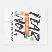 イザヤ語ではない恐怖の聖句の感動的デザイン フリースブランケット (正面(横))