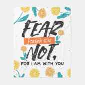 イザヤ語ではない恐怖の聖句の感動的デザイン フリースブランケット (正面)