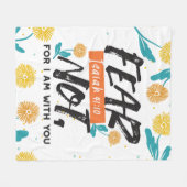 イザヤ語ではない恐怖の聖句の感動的デザイン フリースブランケット (正面(横))