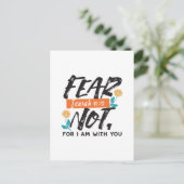 イザヤ語ではない恐怖の聖句の感動的デザイン ポストカード (スタンド正面)