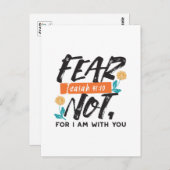 イザヤ語ではない恐怖の聖句の感動的デザイン ポストカード (正面/裏面)