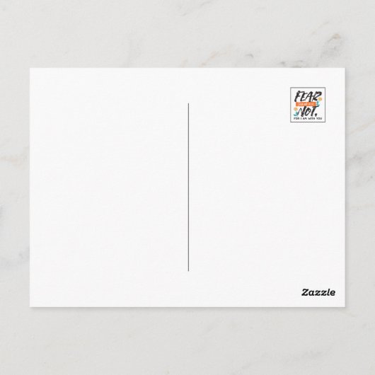 イザヤ語ではない恐怖の聖句の感動的デザイン ポストカード (裏面)