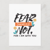 イザヤ語ではない恐怖の聖句の感動的デザイン ポストカード (正面)