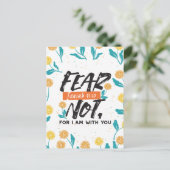 イザヤ語ではない恐怖の聖句の感動的デザイン ポストカード (スタンド正面)