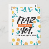 イザヤ語ではない恐怖の聖句の感動的デザイン ポストカード (正面/裏面)