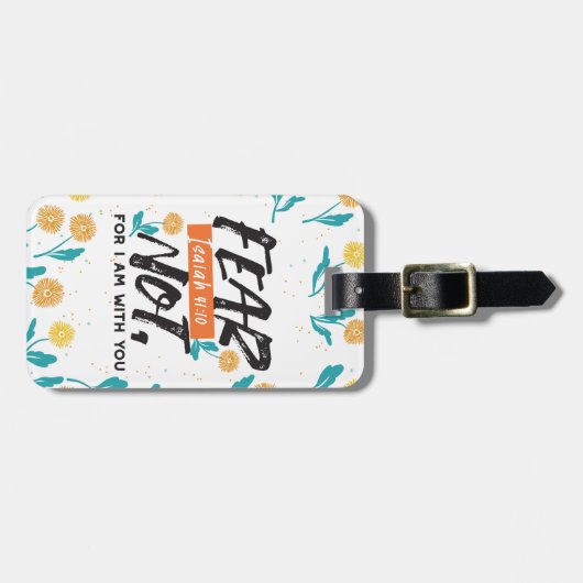 イザヤ語ではない恐怖の聖句の感動的デザイン ラゲッジタグ (正面横)