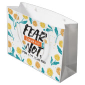 イザヤ語ではない恐怖の聖句の感動的デザイン ラージペーパーバッグ (裏面アングル)