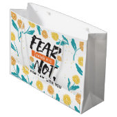 イザヤ語ではない恐怖の聖句の感動的デザイン ラージペーパーバッグ (正面アングル)