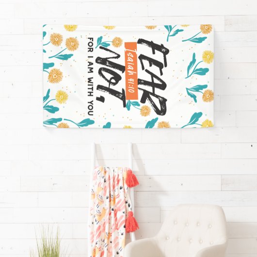 イザヤ語ではない恐怖の聖句の感動的デザイン 横断幕 (インサイチュ)