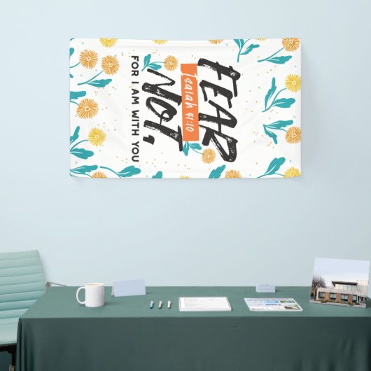 イザヤ語ではない恐怖の聖句の感動的デザイン 横断幕 (トレードショー)