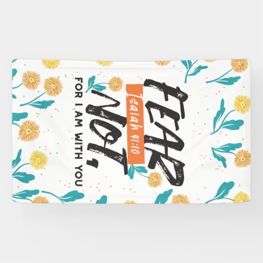 イザヤ語ではない恐怖の聖句の感動的デザイン 横断幕 (横)