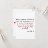 イザヤ10:33 KJVバイブル聖句フラットグリーティング カード (正面/裏面インサイチュ)
