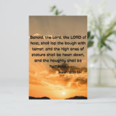 イザヤ10:33 KJV聖書の詩Picフラット挨拶 カード (スタンド正面)