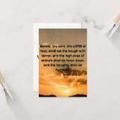 イザヤ10:33 KJV聖書の詩Picフラット挨拶 カード (正面/裏面インサイチュ)