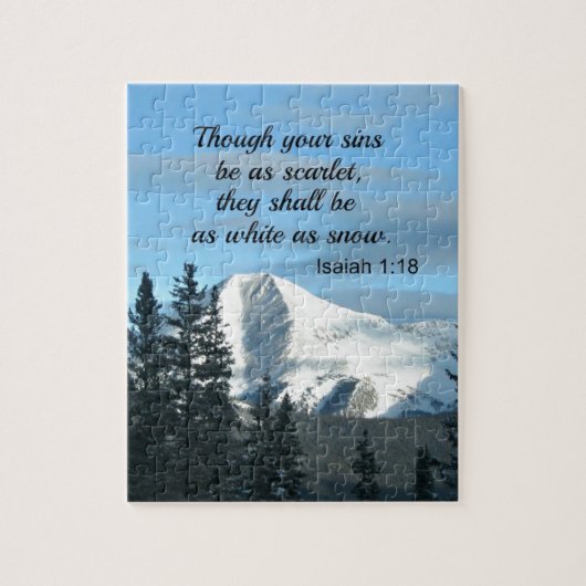 イザヤ1:18あなたの罪は緋色だが… ジグソーパズル (縦)