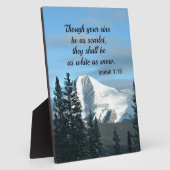 イザヤ1:18あなたの罪は緋色だが… フォトプラーク (側面)