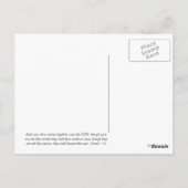 イザヤ1:18かぎ針紅花葉書 ポストカード (裏面)