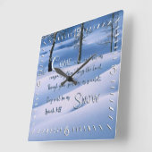 イザヤ1:18平方感動的壁時計 スクエア壁時計 (傾斜)