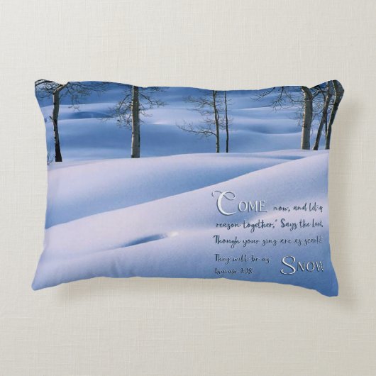 イザヤ1:18 感動的 アクセントクッション (裏面)