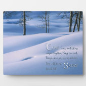 イザヤ1:18 感動的 フォトプラーク (正面)