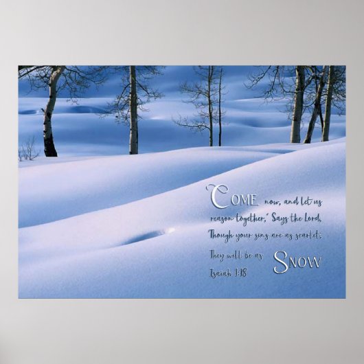 イザヤ1:18 感動的 ポスター (正面)