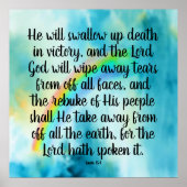 イザヤ25:8 ポスター (正面)