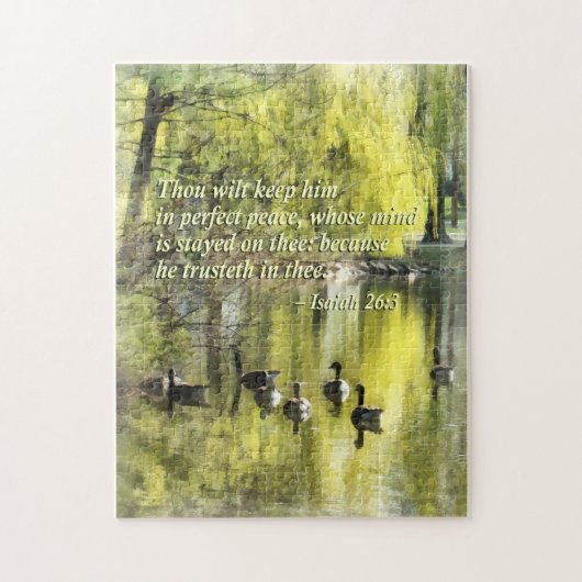 イザヤ26-3あなたは保彼を完全に平和にする ジグソーパズル (縦)
