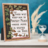 イザヤ26:3ビクトリアン聖なる書物、 経典板 フォトプラーク (側面)