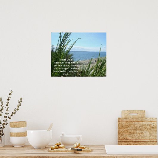 イザヤ26:3ポスター ポスター (キッチン)