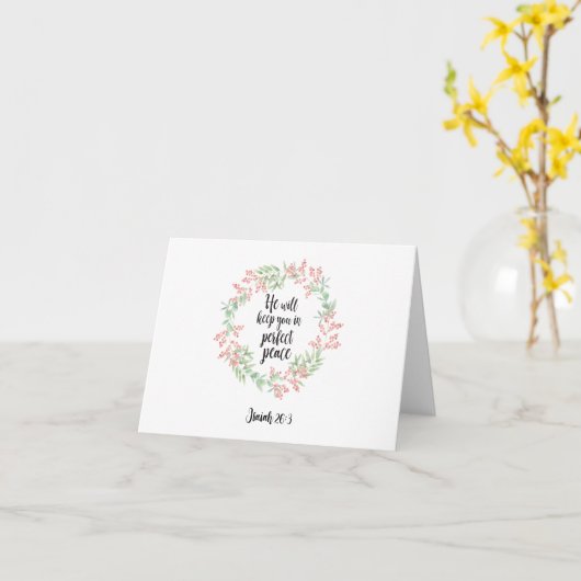 イザヤ26:3 カード (黄色い花)