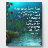 イザヤ26:3 フォトプラーク (正面)