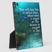 イザヤ26:3 フォトプラーク (側面)