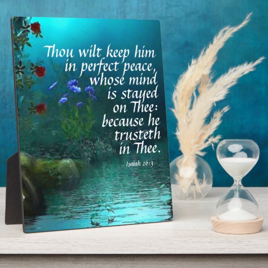 イザヤ26:3 フォトプラーク (側面)