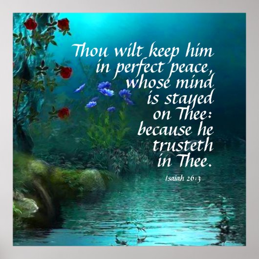 イザヤ26:3 ポスター (正面)