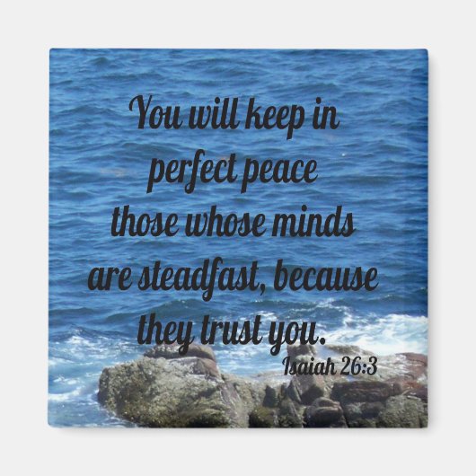 イザヤ26:3 マグネット (正面)