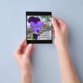 イザヤ26v3 – 完璧な平和 – 花 チラシ (手)