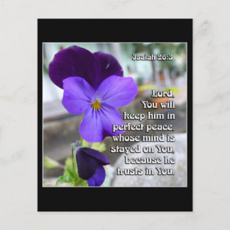 イザヤ26v3 – 完璧な平和 – 花 チラシ