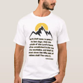 イザヤ2:2聖書聖なる書物、 経典引用文KJV ユニセックス Tシャツ (正面)