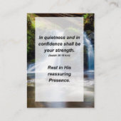 イザヤ30:15静かで自信は エンクロージャーカード (正面)