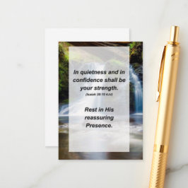 イザヤ30:15静かで自信は エンクロージャーカード