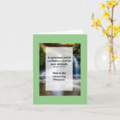 イザヤ30:15静かで自信は カード (黄色い花)