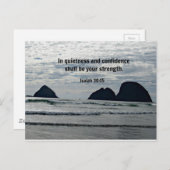 イザヤ30:15静けさと自信は ポストカード (正面/裏面)