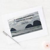 イザヤ30:15静けさと自信は 長方形シール (封筒)