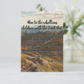 イザヤ30:1 KJVバイブル聖句Pic Flat Greeting Card カード (スタンド正面)