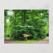 イザヤ30:21 この道は聖書の詩節 ポストカード (裏面)