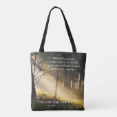 イザヤ30:21 "この道を歩み、その中を歩みなさい。 聖書 トートバッグ (裏面)