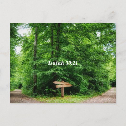 イザヤ30:21 この道 Bible Verse ポストカード (裏面)