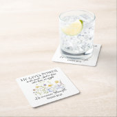 イザヤ40:29彼は力与え野花聖なる書物、 経典 スクエアペーパーコースター (インサイチュ)